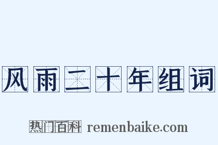 风雨二十年组词是什么意思的图片